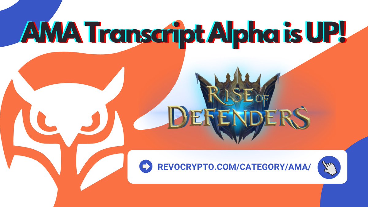 theamaroom's tweet photo. Missed an AMA? #AMATranscript with @DefendersRise is now available! 🙌
➡️https://t.co/zky3XXxBRh https://t.co/Qz34Jvzh1I