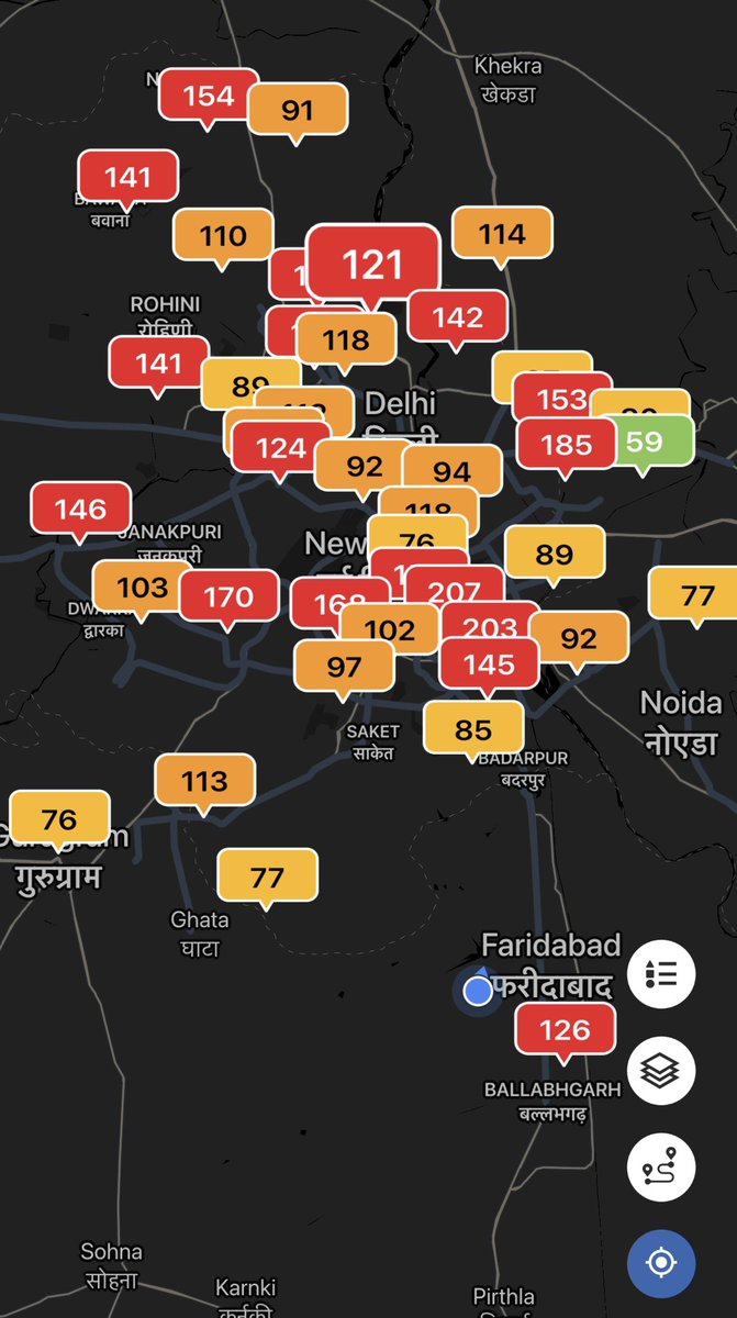 Thanks to the winter rains, the #AirQualityIndex for most part of #Delhi NCR is under 200, which is in unhealthy category.

For live #AQI of your location, download SkymetAQI app: play.google.com/store/apps/det…

<a href="/JATINSKYMET/">Jatin Singh</a> <a href="/Mpalawat/">Mahesh Palawat</a> <a href="/SkymetWeather/">Skymet</a> #DelhiPollution #DelhiAirPollution
