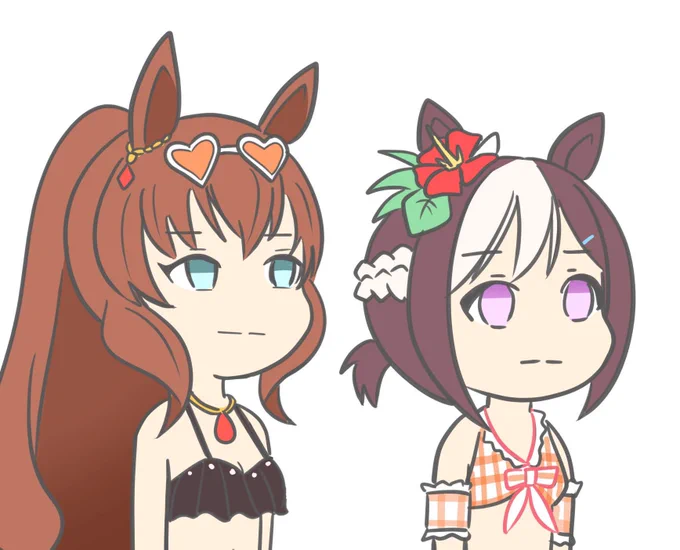 元々漫画の一コマなのですが、お気に入りの2人です。
#ウマ娘 #スペシャルウィーク #マルゼンスキー 