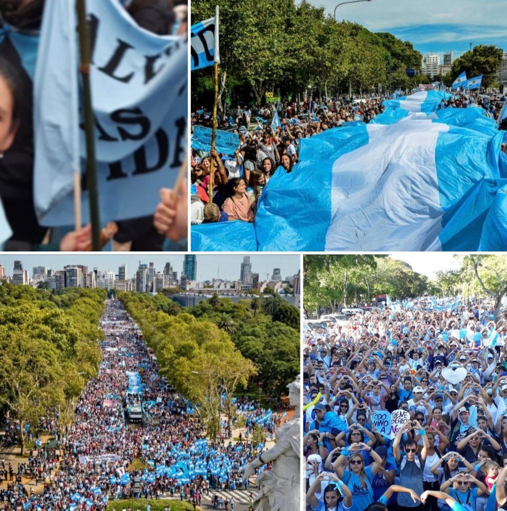 Cómo no recordar aquellas marchas y manifestaciones!! Argentina unida, defendiendo y celebrando la #Vida 🇦🇷💪💙💙
Los argentinos hoy seguimos siendo mayoritariamente provida. 

Un puñado de legisladores nos vendieron, pero aquí estamos de pie!!

#CelebremosLaVida 🇦🇷💙