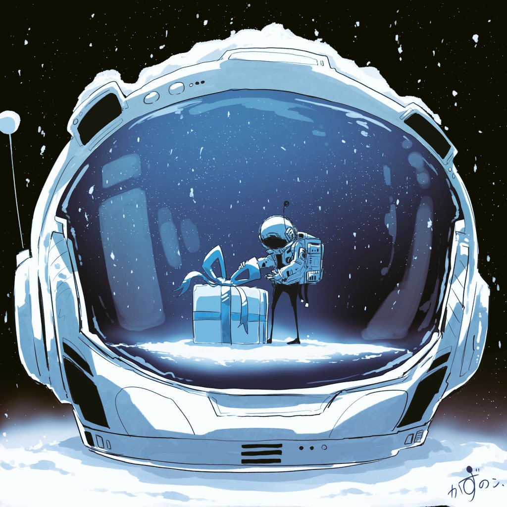 「雪と宇宙の相性がいい!描いてて楽しい! 」|かずのこのイラスト