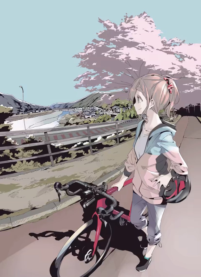 Twitter 上的 ゆうすけ Yurucamp 身延の手前で プチ聖地巡礼 ゆるキャン 75話表紙のあおいが立っている場所は 身延 駅から南へ行くとある小さな東屋 身延方面が見渡せます それにしても犬子 ええロードバイク乗ってるなぁ ネタバレ注意 笑 ゆるキャン