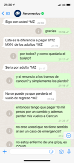 josearo's tweet photo. Atención! Aeromexico 
@aeromexico @AM_Escucha
  Con un vuelo MAD-MEX-CUN-MEX-MAD Después del vuelo a Mexico di positivo a COVID, si quiero mantener mi vuelo a Madrid en 3 semanas para regresar a casa tengo que pagar 18 mil pesos por cambio o volar a Cancun con Covid pasado mañana https://t.co/33eSiFRyR1