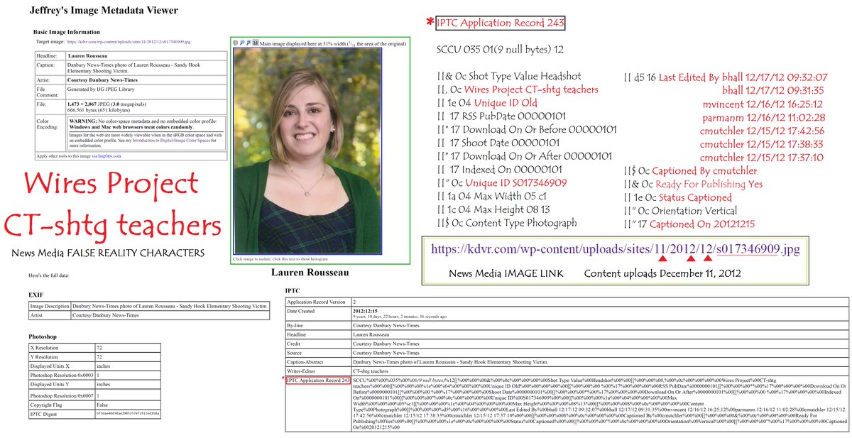 Donna_In_Heaven's tweet image. Just a friendly reminder for folks who get sucked in by #DominantDiscourse spewing #SandyHook lies.  Belief DOES NOT establish fact.  The EVIDENCE tells us that the school shooting NEVER HAPPENED! 
Real photos of real people used as reference to creatE characters in phony photos!