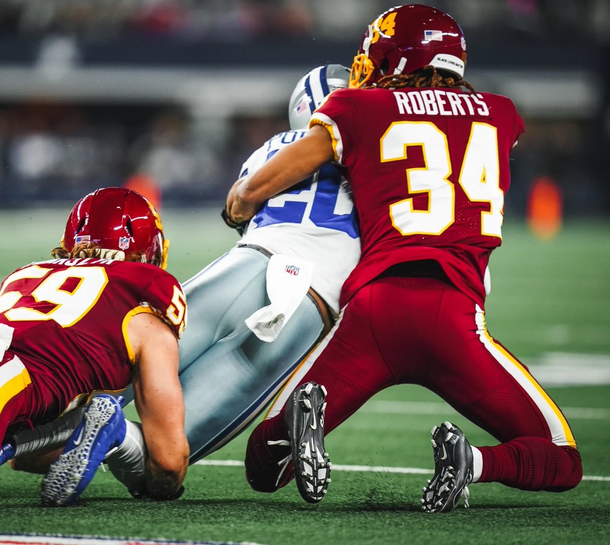 Robertsfan_'s tweet photo. Darryl Roberts had 2 tackles in today's loss vs the cowboys, 
let's focus on winning out the season #WashingtonFootball ! https://t.co/7tgQrFyu09