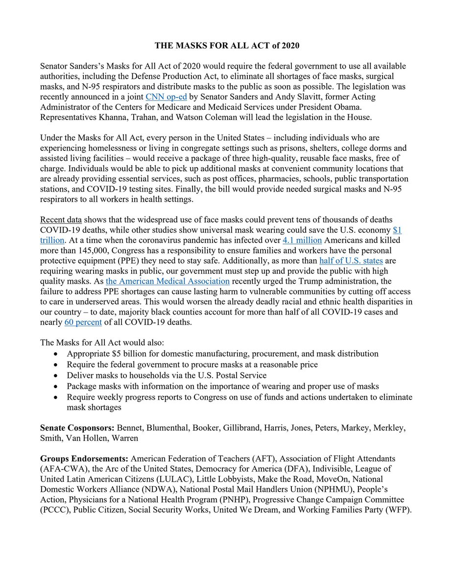 PPEtoheros's tweet photo. @SenSanders Can @SenateDems @HouseDemocrats like @AOC @SenWarren @SenBooker @RepRoKhanna + others who helped @SenSanders try &amp; pass a bill under Trump to get N95s to all Americans now help him pass that bill again? @AbraarKaran @DrEricDing @kprather88 @yaneerbaryam @tinkertime @emilyakopp. https://t.co/TQ8RfjSpEI
