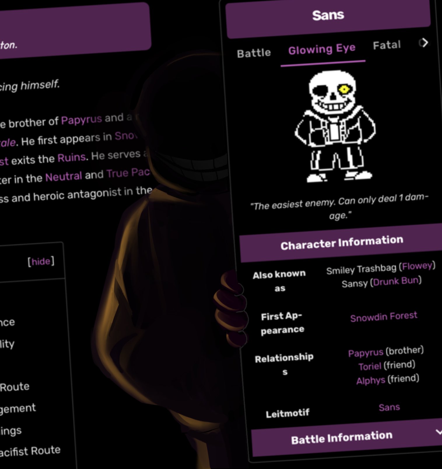 Sans/In Battle, Undertale Wiki