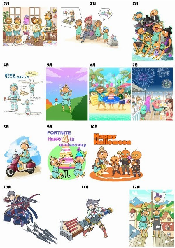 #2021年の絵を振り返る
このタグに乗っかりたくて😀♥
今年は月によって、絵を描いた枚数にムラがあったみたい。
冬前から、モンハン絵も勇気を出して描き始めたので（人物苦手）、2ゲーム分が混在。
この他に、お魚の店のお客さんも描いたから、今年はよく描いたほうだったのかも😊