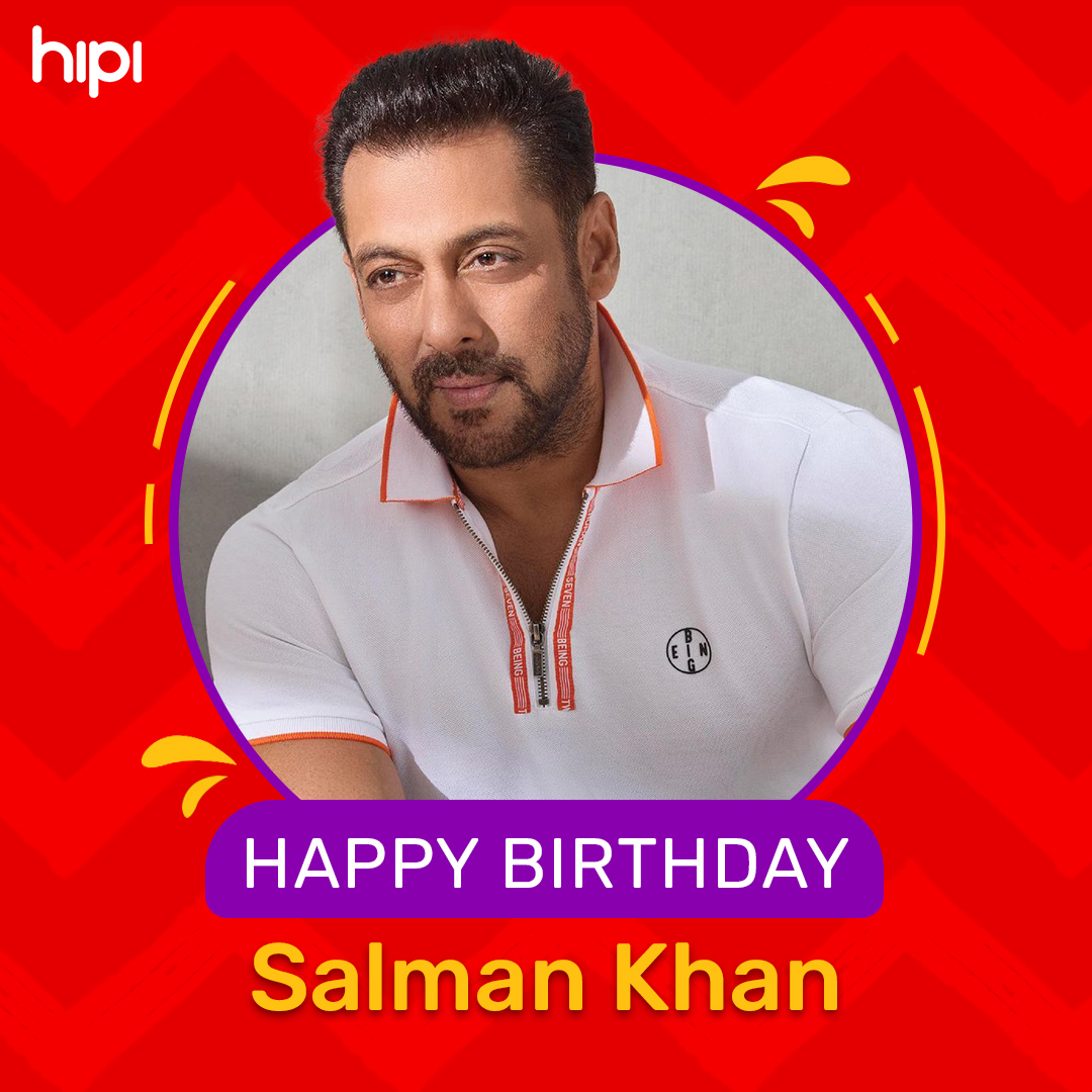 HipiOfficialApp's tweet photo. Wishing the nation's bhai a very Hipi birthday. We love you! @BeingSalmanKhan 
#salmankhan #BhaiKaBirthday #AntimTheFinalTruth #SalmanKhanBirthday #bhaikabday #HappyBirthdaySalmanKhan #Hipi #HipiKaroMoreKaro https://t.co/40SFT3367h