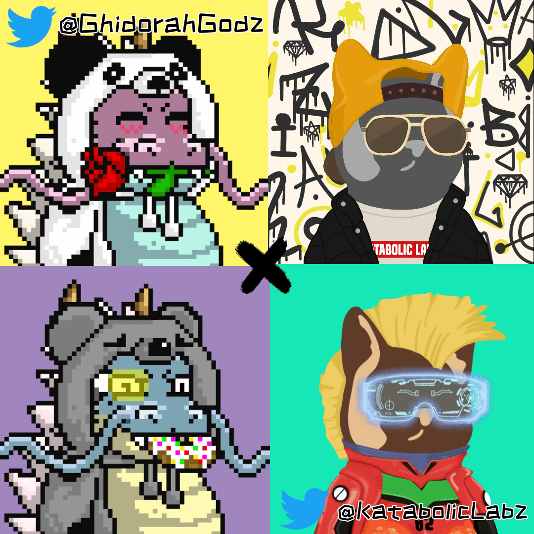 Let's keep up the holiday spirits and start off the week with a <a href="/GhidorahGodz/">Ghidorah Godz</a> collab!

10 #Whitelist spots up for grabs via our discord/twitter!

🫂 Tag 3 friends in the comments below.
🔔Follow both @KatabolicLabz and <a href="/GhidorahGodz/">Ghidorah Godz</a>
❤️ Like + RT this post

Ends in 48 hours.