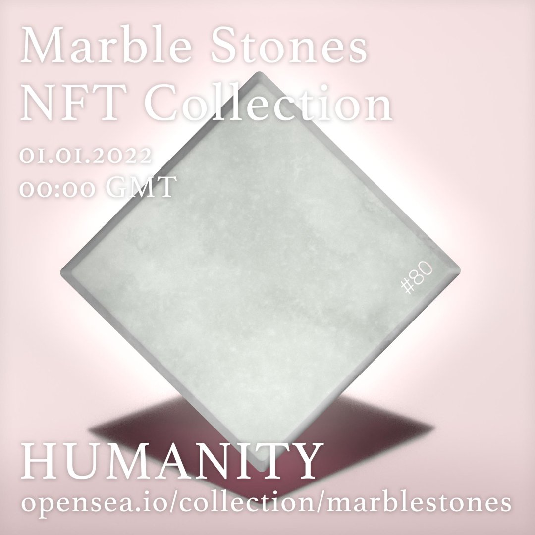 MarbleStone_nft's tweet photo. #humanity 80
Limited Marble Stones #nft Collection launching on @opensea 01.01.2022 at 00:00 GMT starting at 0.005ETH. https://t.co/l4HDSsDrxe
Don't miss the #marblehype! 
#nftart #nfts
Marble represents the prosperity of #culture, #individuality and #wealth. https://t.co/loH1L5nxAb