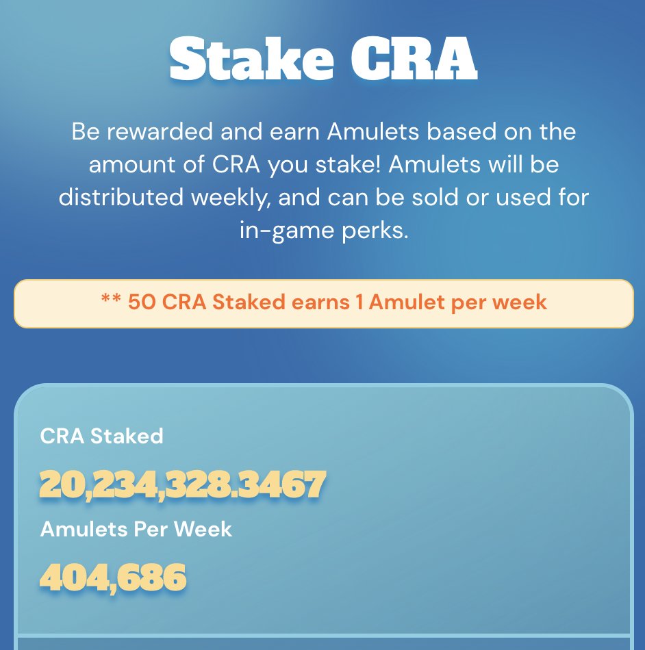 GM Crabadians! 🦀

Another day, another milestone! 🗻

~4 days after the launch of staking, 20.2M $CRA, which is equivalent to 30.8% of the circulating supply has been staked! ✨🥩