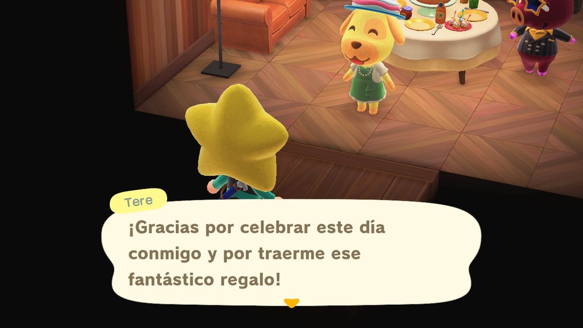CalellaAlex's tweet photo. Feliz cumpleaños Tere, aunque Curtis te ha robado la foto con su look #AnimalCrossing #ACNH #NintendoSwitch https://t.co/qJgnRK6OLu
