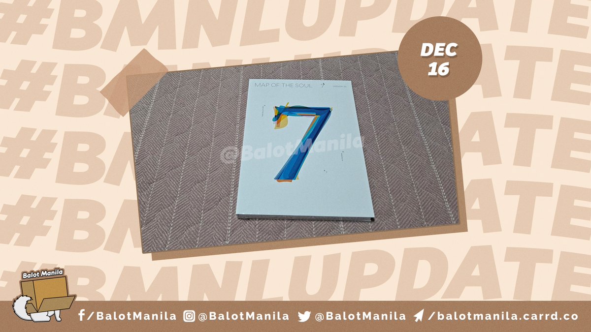 BalotManila's tweet photo. ˗ˏˋ #bmnlupdate ˎˊ˗

MAP OF THE SOUL : 7 arrived at our KR address last December 16, 2021. ✨

#BalotManila https://t.co/Pxj2kLa0Hq