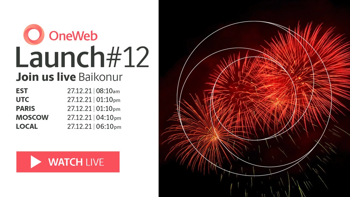EutelsatGroup's tweet photo. It’s time!
Tune into our #OneWebLaunch12 livestream below to get in on the action!
Youtube: https://t.co/WwaDaLcdQI
Linkedin: https://t.co/pL2bE75Y0x
#oneweb #satcom #satellitelaunch https://t.co/sVcJxpAt00