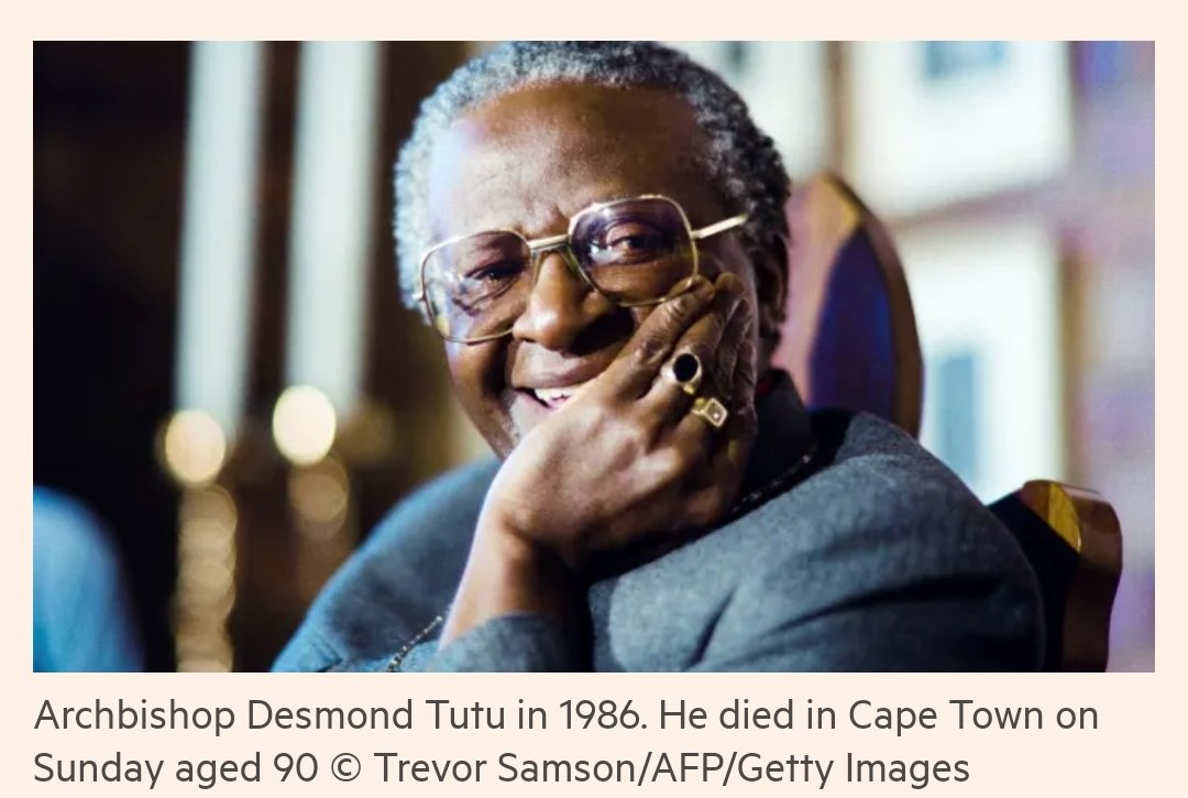 JesSumThoughts's tweet image. Thank you...⚘
Archbishop Desmond Mpilo Tutu...for looking the devil square in the eyes for all of us.

1985: Bishop of Johannesburg 
1986: Archbishop of Cape Town, the (most Sr post in Africa&apos;s Anglican hierarchy).
Dec. 26, 2021: Called home for well deserved #RestInPower. 💕