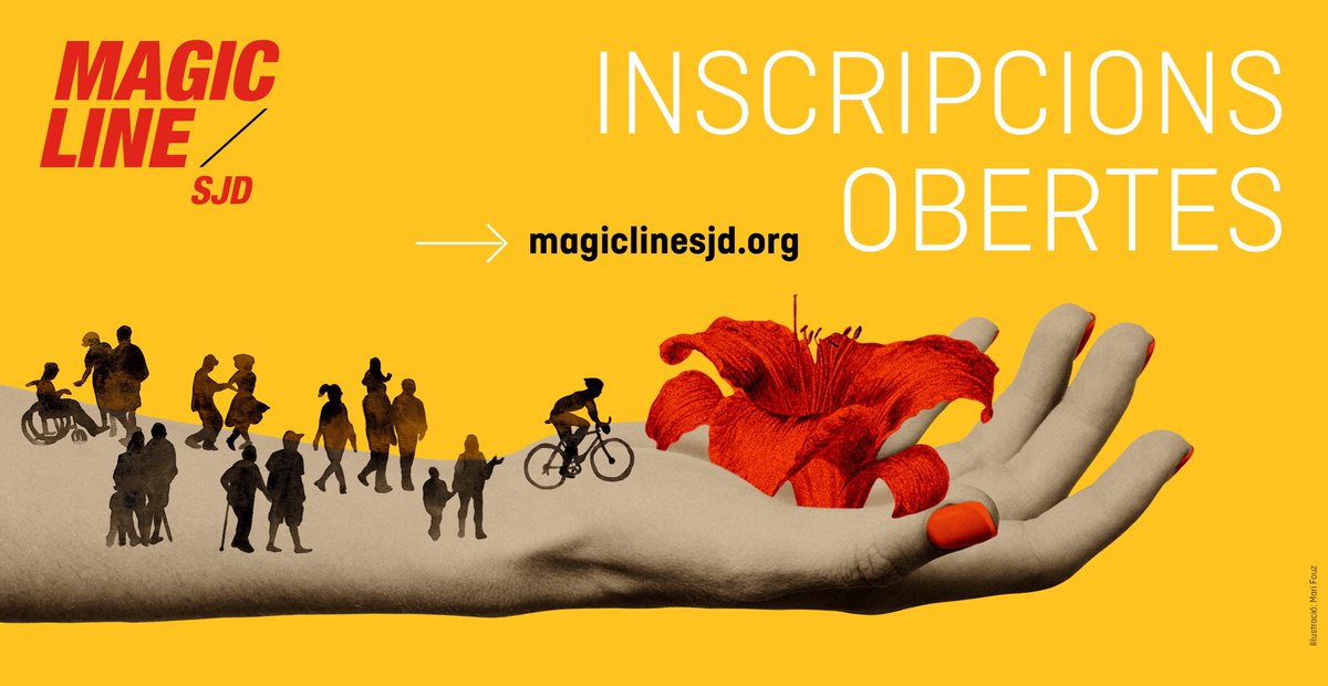 SJDbarcelona_ca's tweet photo. 🥳 Inscripcions obertes per a la @magiclineSJD de @solidaritatSJD 2022 🤩

 #SomelQueCompartim i el 20 de març us animem a compartir amb nosaltres passos cap a un món més just i solidari 🚶🏼‍♀️🚶🏿
 
👉 Forma el teu equip de 4 a 20 persones i inscriviu-vos ja! https://t.co/LzGEBymSnN https://t.co/KaPbCXpqwJ