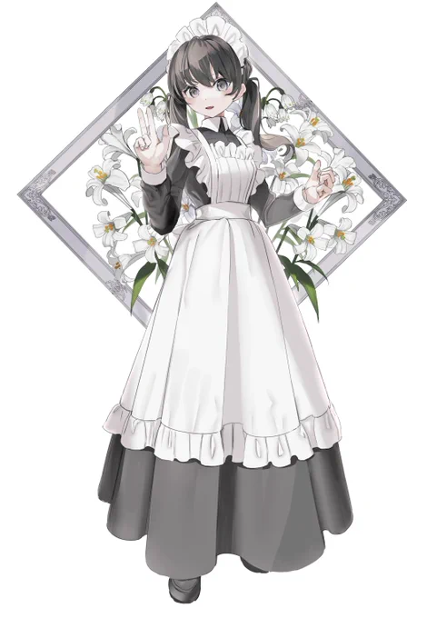 白メイド 