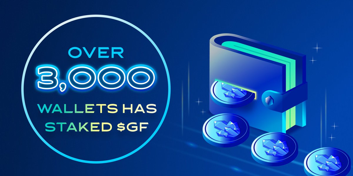 Number of the day:

3000+ Wallets have staked $GF 
Valued over 50m USD with max 500% APR!! 🥳🥳 

More rewards for stakers are coming soon, stay tuned😎😎