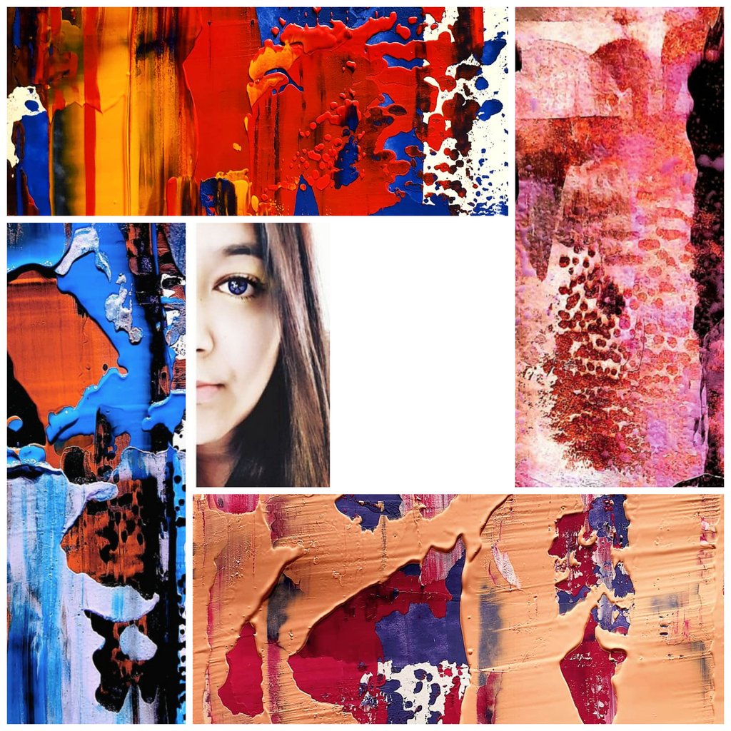 My colours, me and a blank canvas I am going to paint tonight! GM 🧡