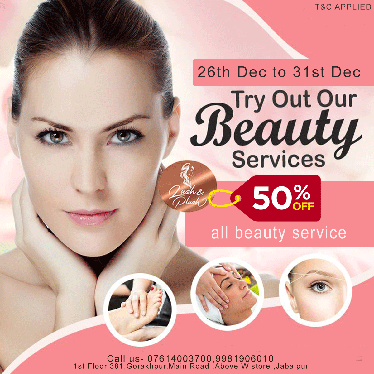 StudioLush's tweet photo. Want to look stunning beautiful and charming ?😀😀😀
Feel the magic of our beauty services 😍
This new year Get 50% off all Beauty services
26th dec to 31st dec
✅Book your consultation online
✅Call or WhatsApp: 07614003700,9981906010
#lushplush #beautyservice
#facial #shine https://t.co/jUeogZnmwM