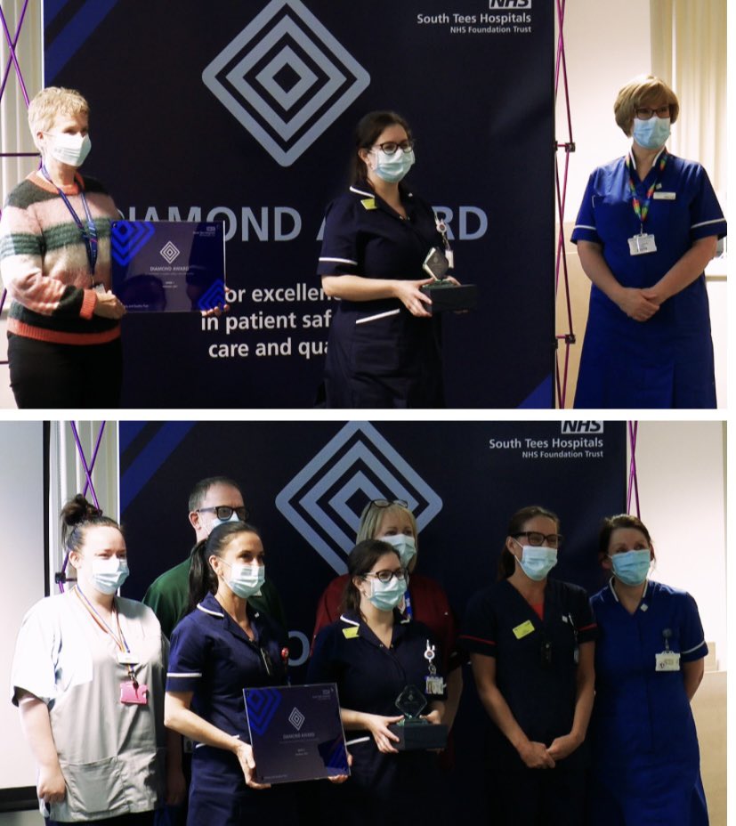 3JCUH's tweet photo. A few pictures from last week at the STAQC presentation where we received our Diamond Award, we couldn’t be more proud 💎💙 https://t.co/sHMTVxdtm8
