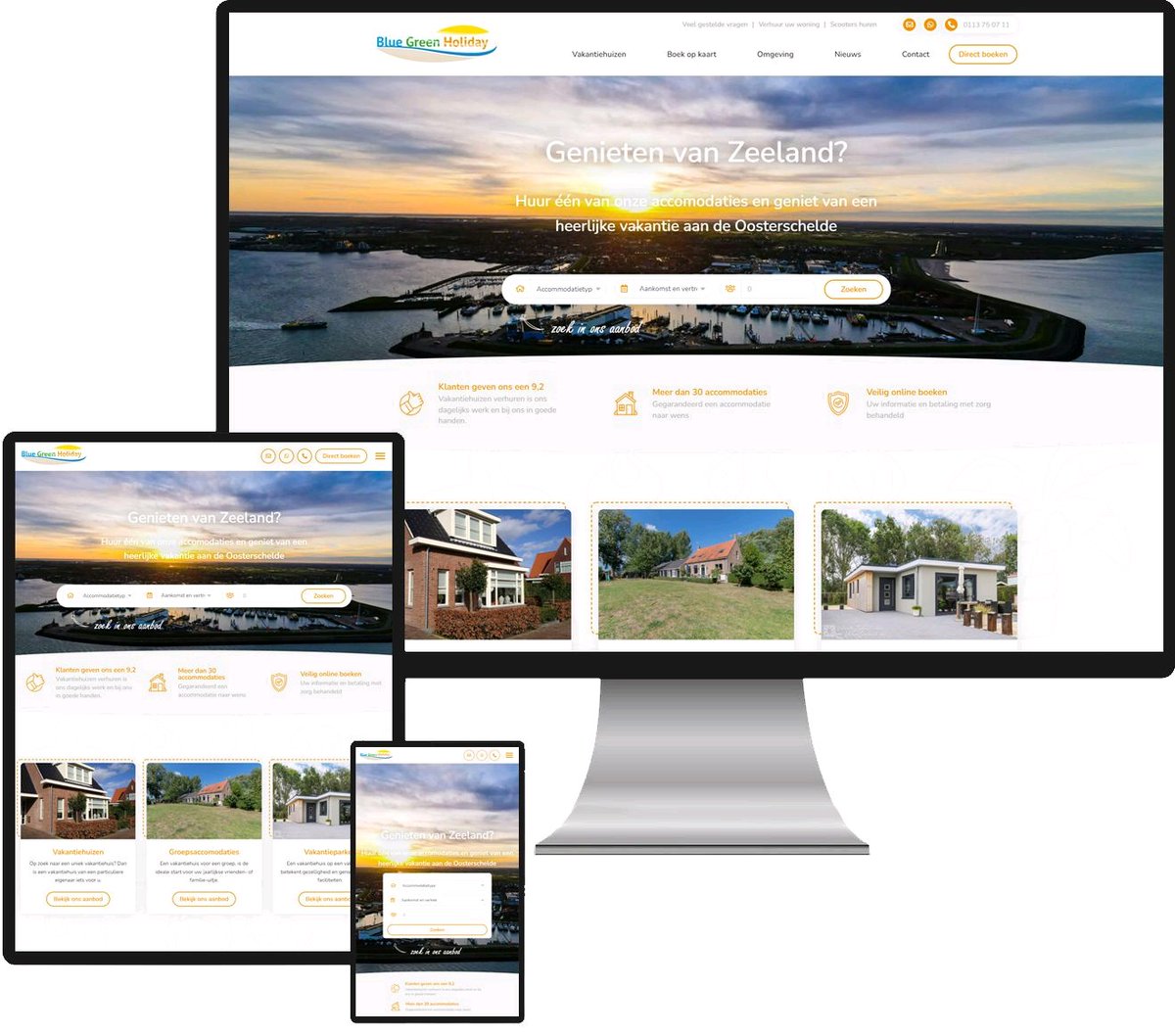 Nieuwe website = ONLINE 🥳

Het is zover! Met grote trots kondigen wij onze nieuwe website aan! 🍾🖥.

De afgelopen maanden heeft @steketeeonline en <a href="/recranet/">Recranet</a> achter de schermen met veel enthousiasme gewerkt aan onze nieuwe site. 

BLUEGREENHOLIDAY.NL