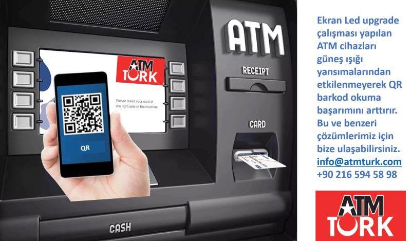 atmturk's tweet photo. Atm cihazlarında ekranda QR okutulamaması veya ekranın güneş ışığı yansımalarından dolayı görülememesi gibi problemler için Ekran Upgrade hizmetlerimizden faydalanabilirsiniz. https://t.co/0sN7UXKKC4