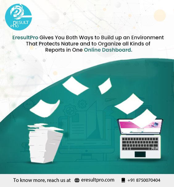 eresultpro's tweet image. EresultPro gives You both ways to build up an environment that protects nature and to organize all kinds of reports in one online Dashboard. 

Want a free demo? Give us a call at +91-8750070404
Or Visit us at: eresultpro.com

#eresultpro #resultanalysissoftware