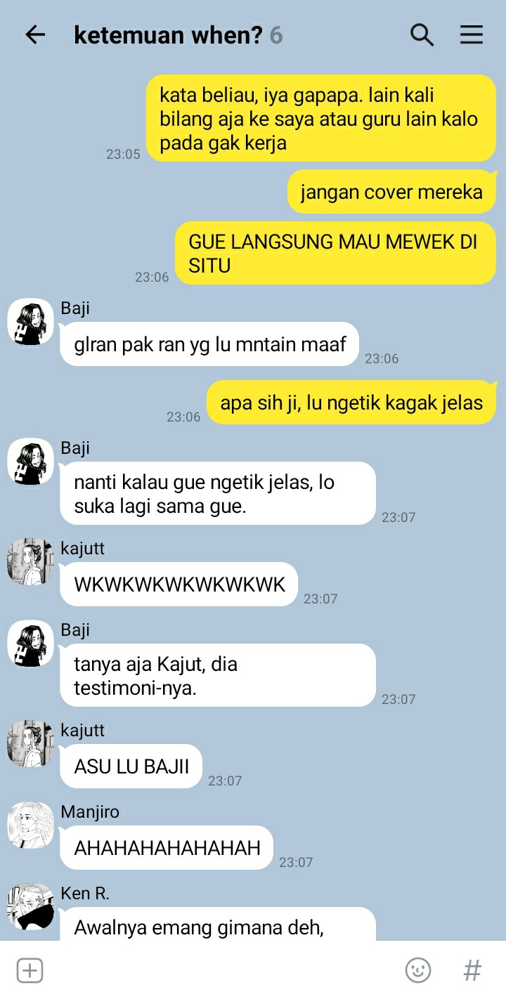 lala. | closed on X: 5. Baji tuh males ngetik gais. tapi kalo chat  gebetan, ketikannya langsung lengkap tanpa singkatan alias effort dong bro  slight bajitora t.coIFlOgngke6  X