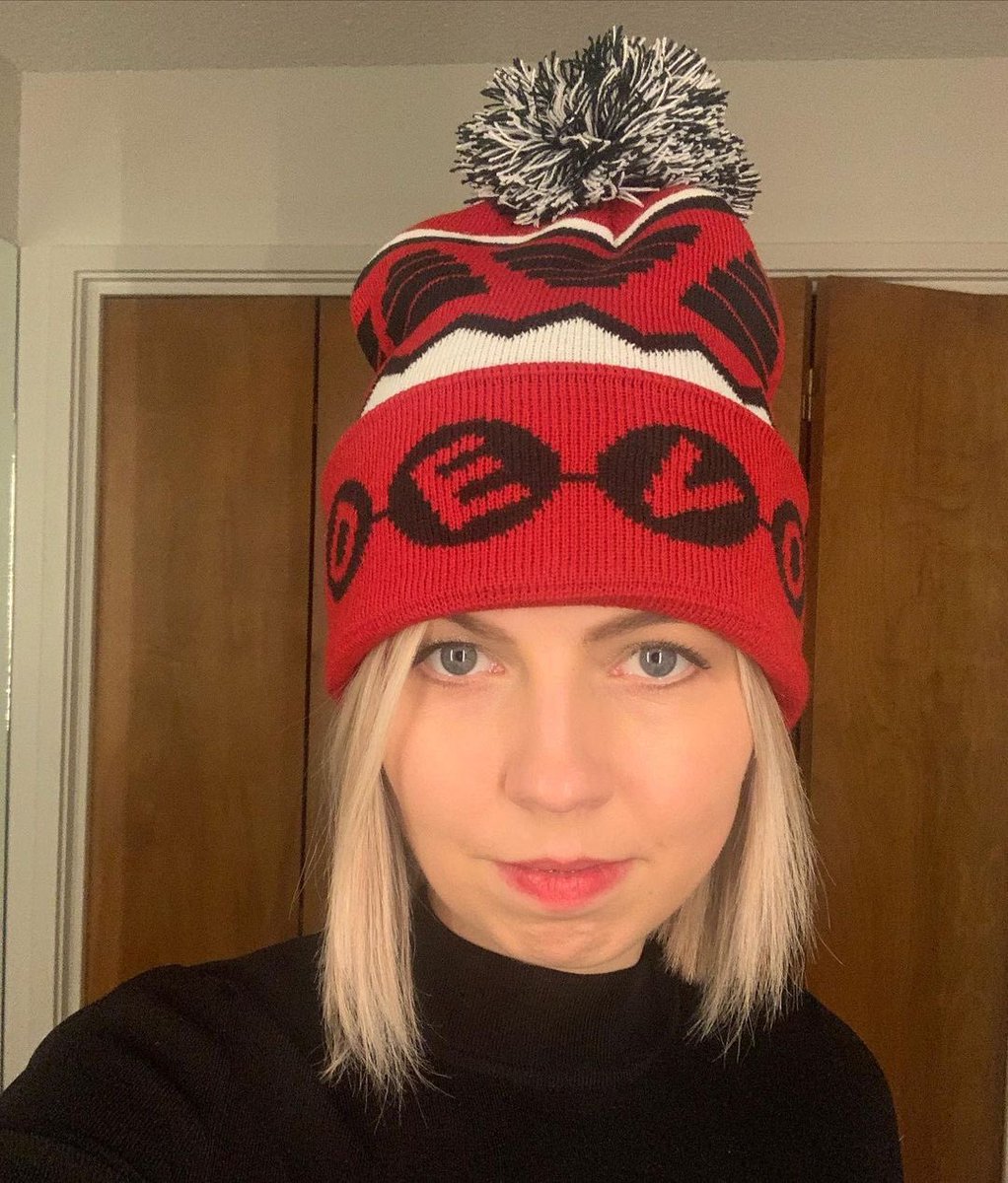 Gvc3Casale's tweet photo. Krista donning the Devo Christmas beanie- about to sell out! #clubdevo #devo #beanie #the50by50wines #hat 

https://t.co/IT771EYXJ7

https://t.co/7qLAoEaveP https://t.co/3zSqH6UYjK