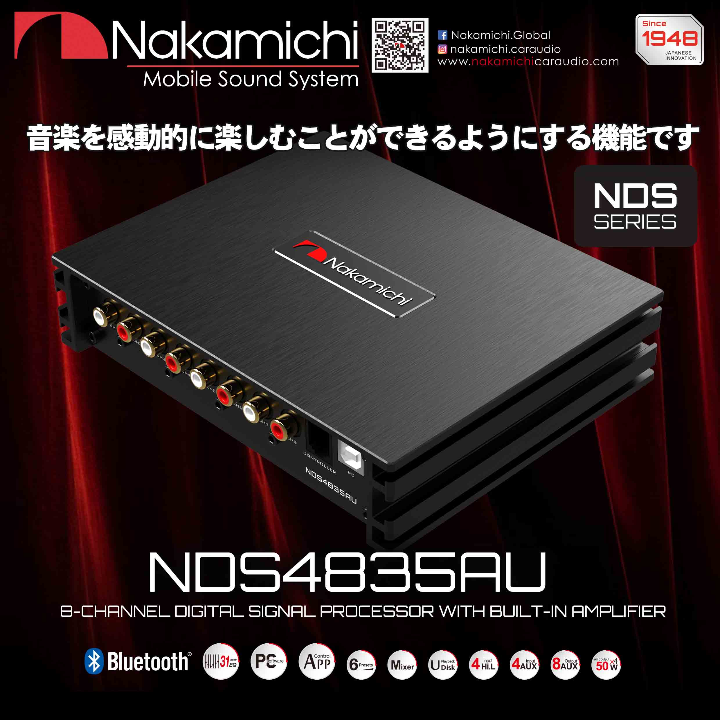 Nakamichi 2024 bluetooth amplifier