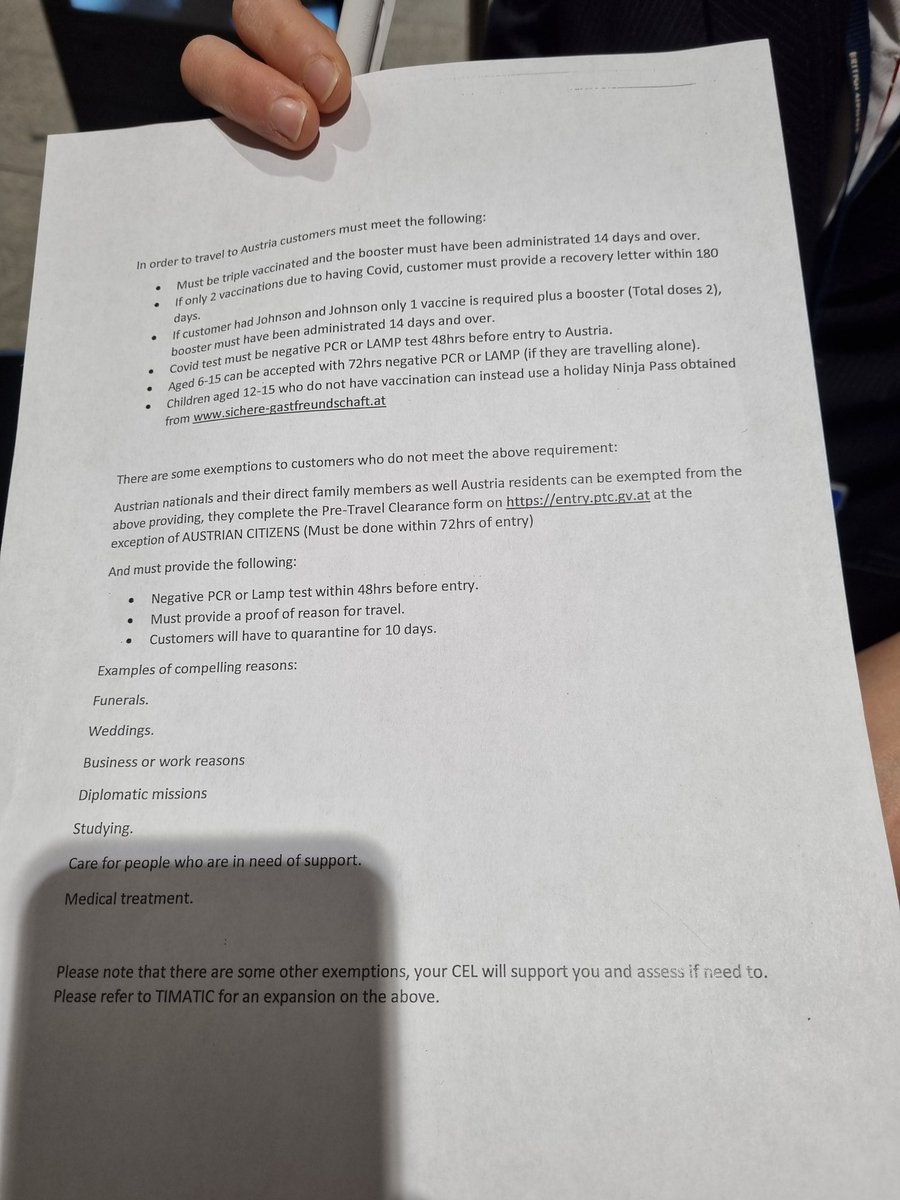 KateMorgan81's tweet photo. @British_Airways just been refused onto flight to Vienna. BA rationale does not align with the restrictions on FCO, Austrian travel website or your own website. Please can you clarify how your restrictions (in picture) differ from those on govt sites? https://t.co/bgDO8ZoQSU https://t.co/tINFQU0EhY