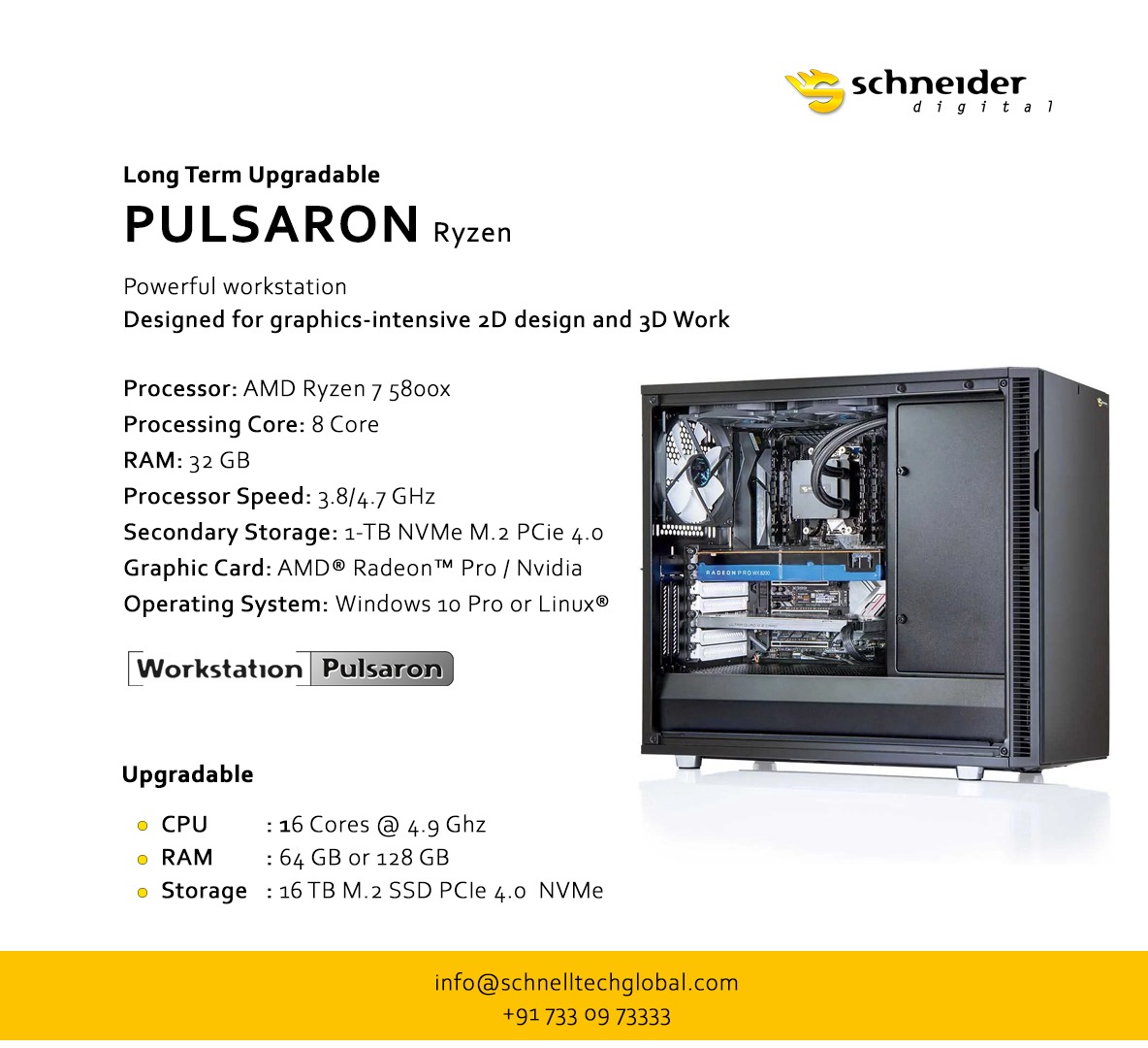 TechSchnell's tweet image. AMD Ryzen 7 5800X elite gaming desktop processors comes with 8 cores optimized for high-FPS gaming #WorkStation #SchneiderDigital #AMD #3D #SchneiderDigital #Gaming #AI #ML