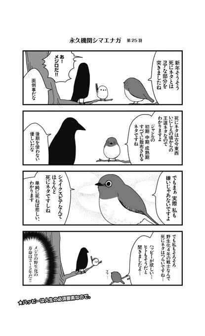 あざといシマエナガと賢いカラス_25
#永久機関シマエナガ
#シマエナガとカラスさん 