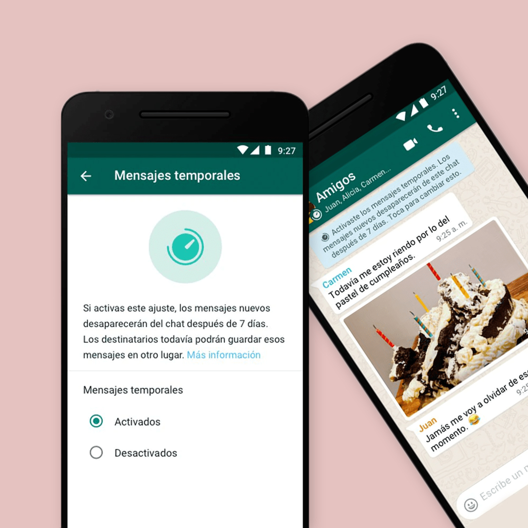 WhatsApp quiere que parezca una conversación real, sin tener historial 📃
Así introducen los mensajes temporales, una nueva función dentro de las conversaciones en las que los mensajes desaparecerán después de 7 días 📲

¿Los usarías? 👌

#whatsapp #socialmedia #marketing