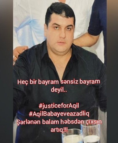 Havanise1's tweet photo. Cənab @azpresident bugun dokumentnən mənim doğum günümdür.Lakin bir ana üçün övladı haqsızlığa uğrayıb şərnən həbsə atılırsa,o ana artıq yaşamırki,doğum günü də keçirə.Oğluma bəraət verib qəsdimizə duranları cəzalandırın lütfən!
#justiceforAqil
@polisazerbaycan 
@DTX_Azerbaijan https://t.co/TR0NMnUVGI