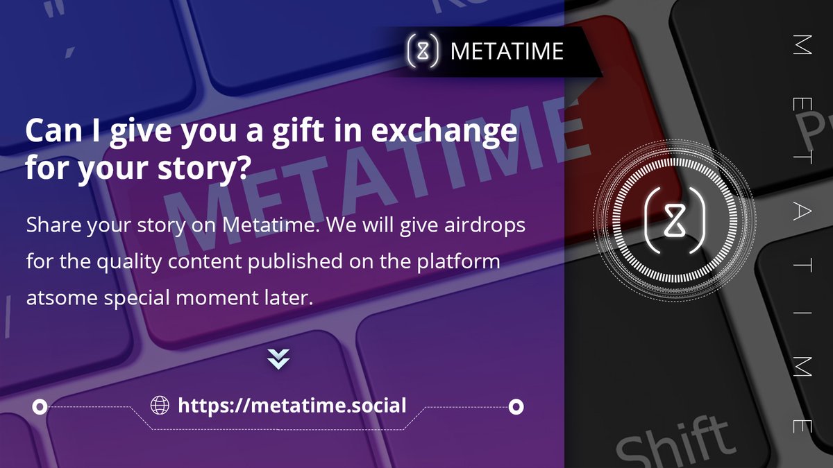 Metatime_social's tweet photo. Do you know of any promising projects?
Do you have any special investment experience?
Do you have any touching stories to share?

💜Please share on https://t.co/jd70wFgkHB
🎐Gifts will be given to the quality content published on the platform at some special moment later! 

#BSC https://t.co/gnTo5YN0vO