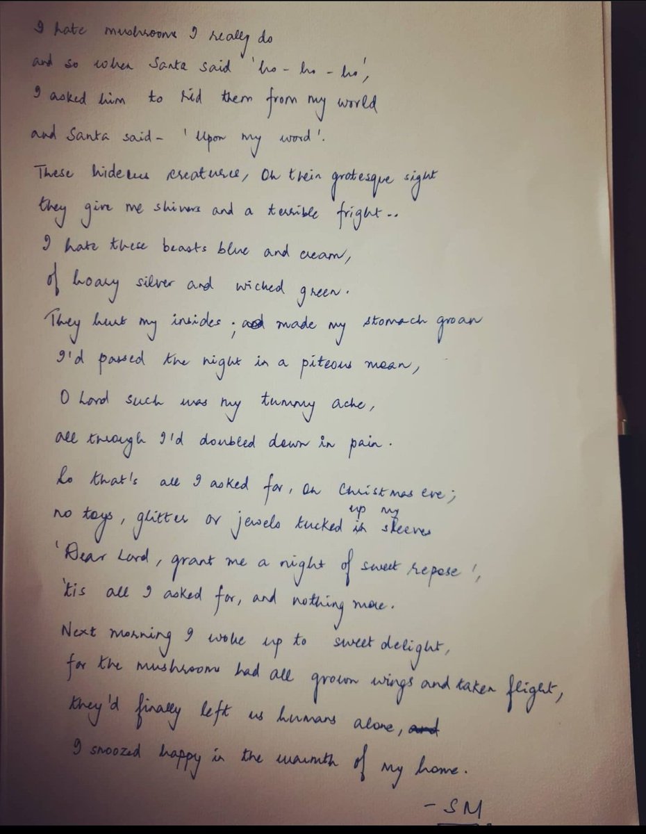 shreyaamishra07's tweet image. I loathe mushrooms, here's a poem I wrote just to express how I feel.

#littwitter #iamwriting #Literature