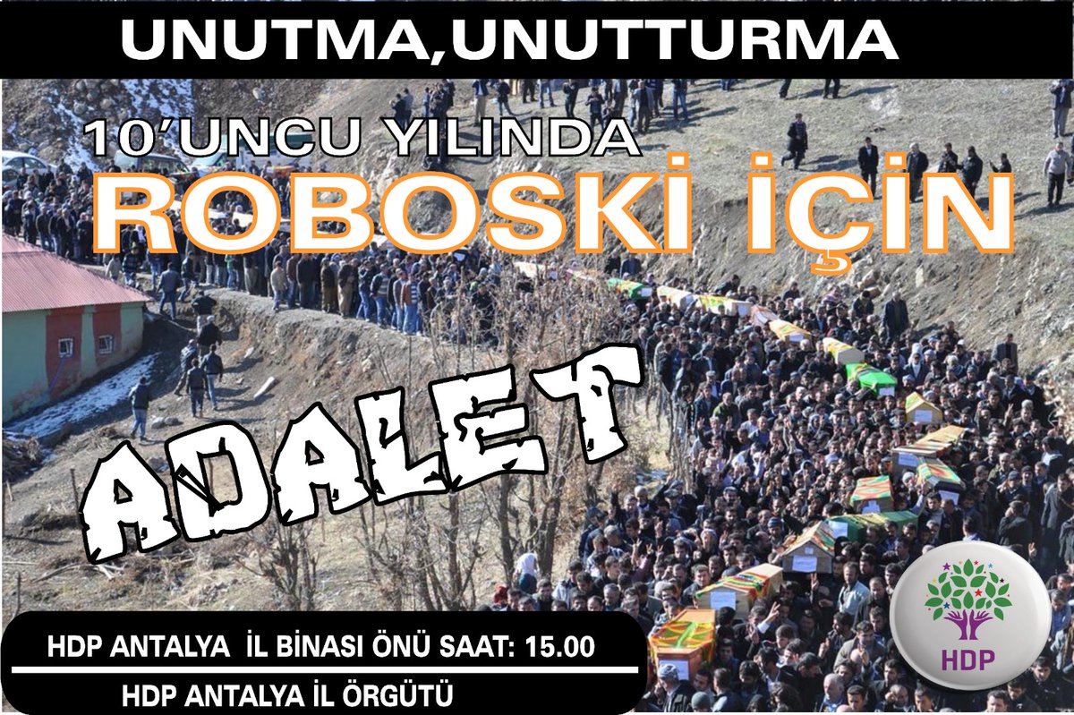 Yarın saat 15.00 de il binası önünde basın açıklamasına tüm halklarimizi bekliyoruz