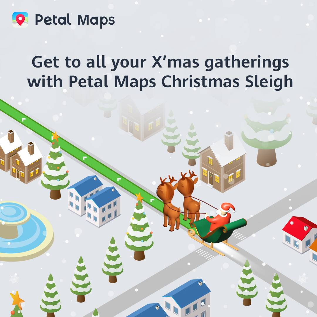 petalmaps's tweet photo. 🎅Merry Christmas to you all!!🥳
Get to all your X'mas gatherings with Petal Maps Christmas Sleigh!!😜👏
How to attend all your Christmas parties in style👇:
🎄1. Open #PetalMaps✌️
🎄2. Select 🎅 as your Vehicle Icon!
🎄3. Oh what fun it is to ride on a one-horse open sleigh 🎶 https://t.co/BzHeZosll5
