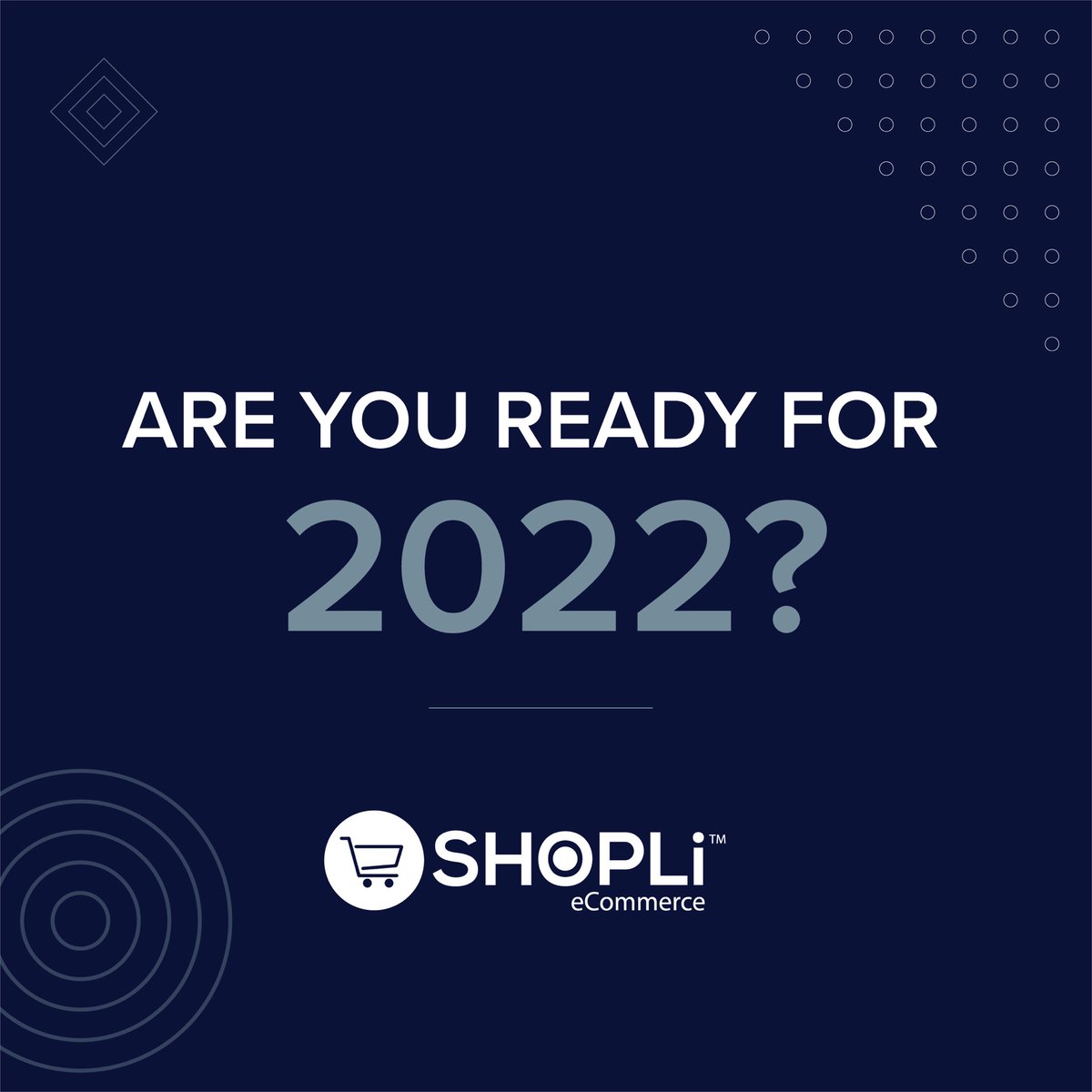 ShoplieCommerce's tweet photo. We're excited for what the new year holds. What are your goals and targets? #goals #targets #newyear #2022 #excited https://t.co/rTesdz0B42