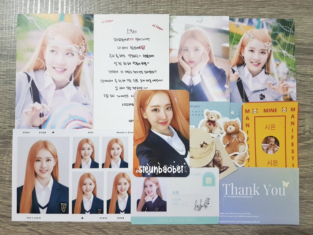 sieunbaobei's tweet photo. Sieun sg2022 set is finally home!! 🤩✨

Thank you so much @yujinsale for the fast and convenient transaction!! Love the freebies too~~ 💕 #fromyjs https://t.co/lz4XTGNfI7