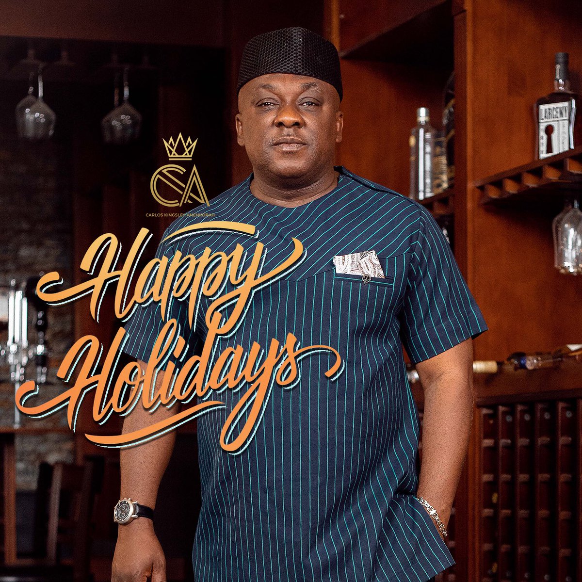AhenkorahCarlos's tweet photo. From myself and family, I want to wish you all a Happy Holidays! May joy and love be your portion this festive period.
#carloking #merrychristmas๐ #happyholidays #temawest https://t.co/9qIrpp4TLb