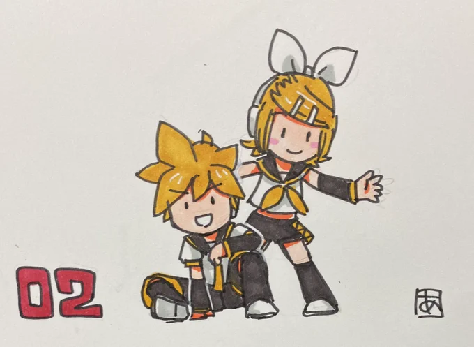 #鏡音誕生祭2021
いちおう描いておく 