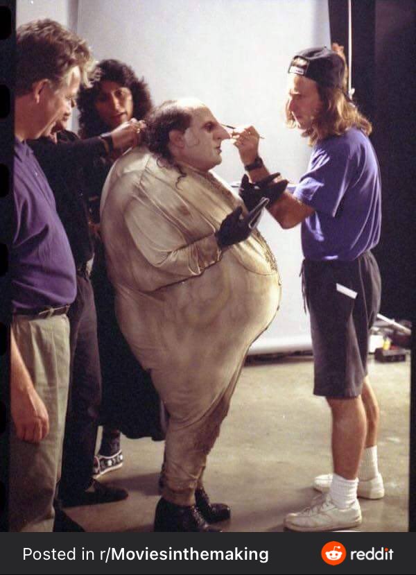 Archetype_Pics's tweet photo. Danny Devito becoming The Penguin in Tim Burton’s “Batman Returns” (1992). https://t.co/vst8KQQIKM