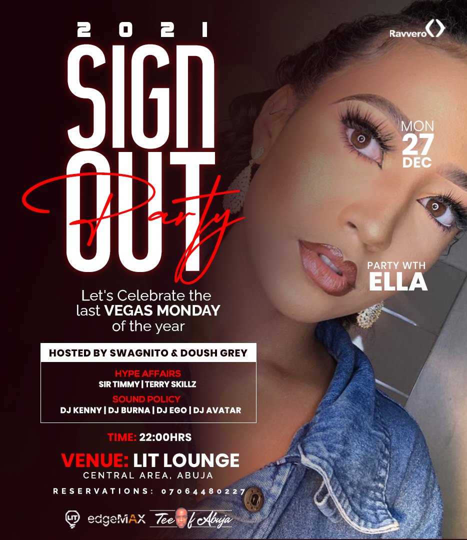 swagnito's tweet photo. We are signing out of 2021 official tonight..
For my 2022 millionaires, let's do this one more time tonight.
Retweet
#AbujaTwitterCommunity #signoutparty #vegasnightabuja #swagnito https://t.co/Ah2WZhuErx