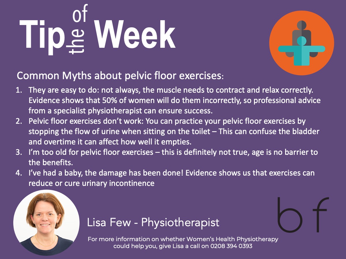Bodyfix_clinic's tweet photo. Tip of the week is from Lisa Few (Women's Health Physiotherapist) at the Bodyfix Clinic.

To book an appointment call the clinic or book online at https://t.co/dRCDHGSQkz

#women'shealth #pelvicfloorexercise #bladderincontinence #physiotherapy #mummymot https://t.co/Kl1fVeHt5p