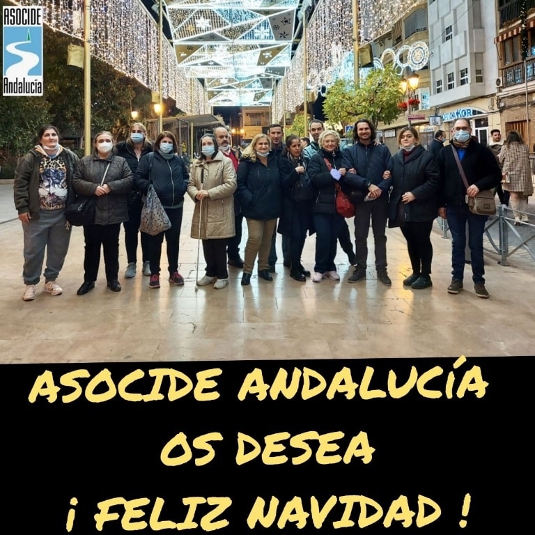ASOCIDEAnd's tweet photo. Llega ya el final de año y desde ASOCDE Andalucía queremos desearos Felices Fiestas y Prospero año 2022. Os deseamos lo mejor para el 2022.
En la foto, en la parte inferior con fondo negro y letras en amarillo aparece escrito "ASOCIDE ANDALUCIA OS DESEA FELIZ NAVIDAD". https://t.co/Og1hwMsYnU
