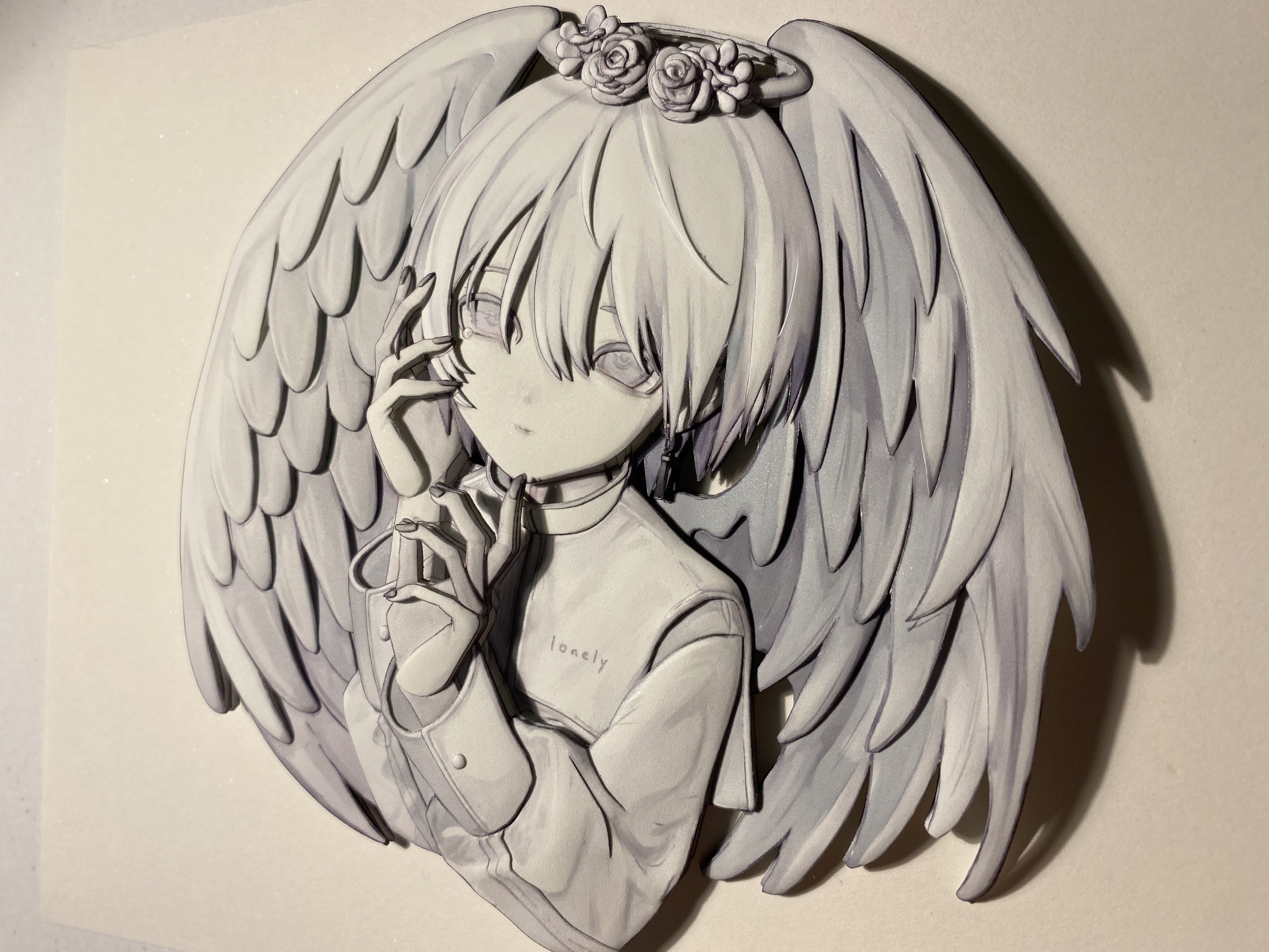 Twitter 上的 だんで イラストを立体化する人 複数枚のイラストを切って加工して重ねることで イラストに描かれた魅力をそのまま立体的に表現する工作である シャドーボックス をこの機会に知ってもらえると嬉しいです 作家様から許可を得て製作しています